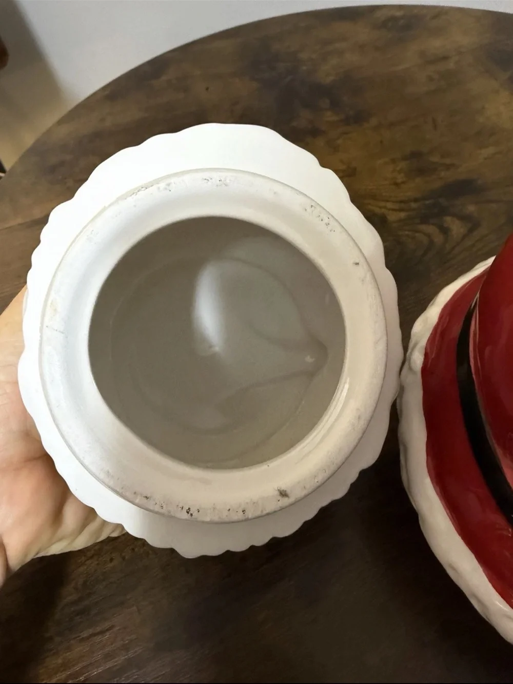 Festive Santa Cookie Jar - Red Holiday Décor